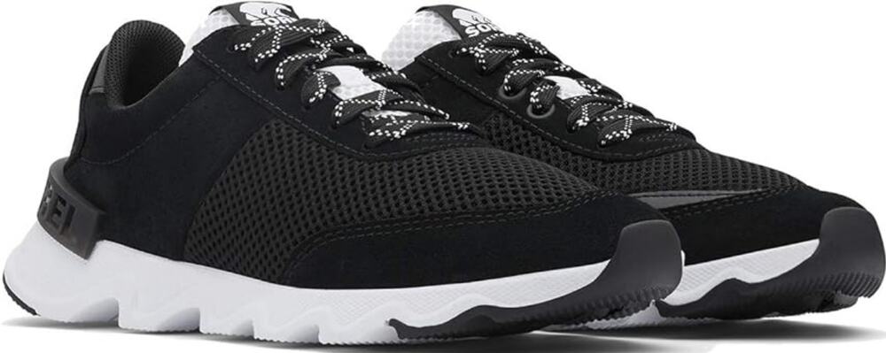 Sorel Kinetic Lite Lace Sneakers Suede Breathable Mesh Lace Up Black 8.5
